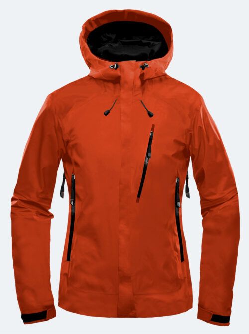 Chaqueta impermeable ultraligera mujer naranja