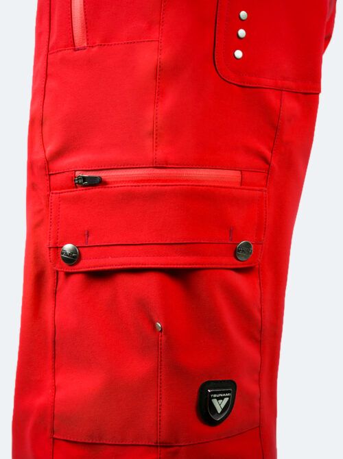 Pantalón esquí mujer Cargo rojo - Imagen 4