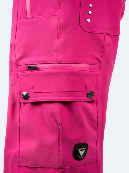 Pantalón esquí mujer Cargo fucsia - Imagen 4