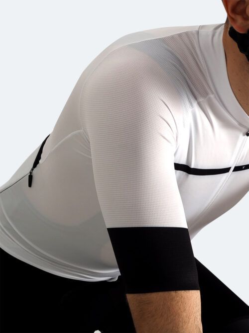 Maillot ciclismo hombre Stelvio blanco - Imagen 6