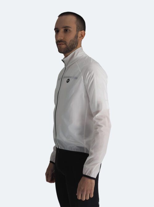 Chaqueta ciclismo cortavientos Alsace blanco - Imagen 3
