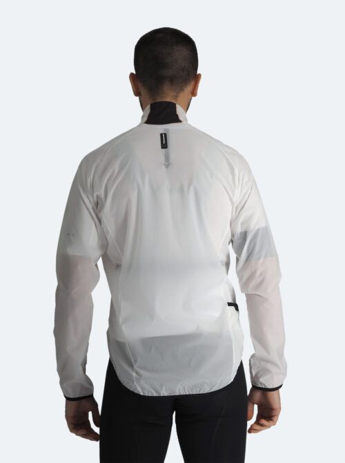 Chaqueta ciclismo cortavientos Alsace blanco - Imagen 4
