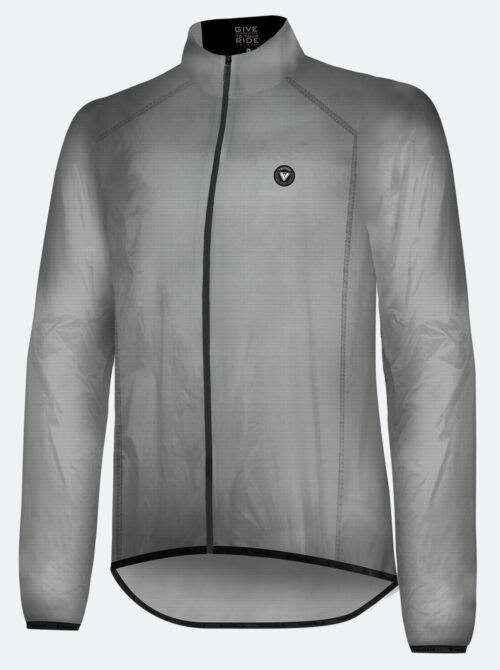 Chaqueta ciclismo cortavientos Alsace gris - Imagen 6
