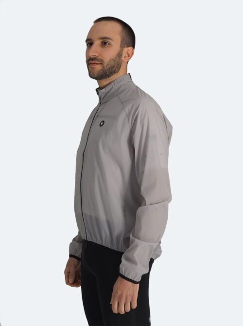 Chaqueta ciclismo cortavientos Alsace gris - Imagen 5