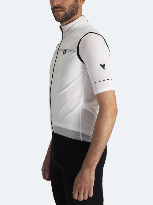 Chaleco ciclismo hombre Angello blanco - Imagen 3