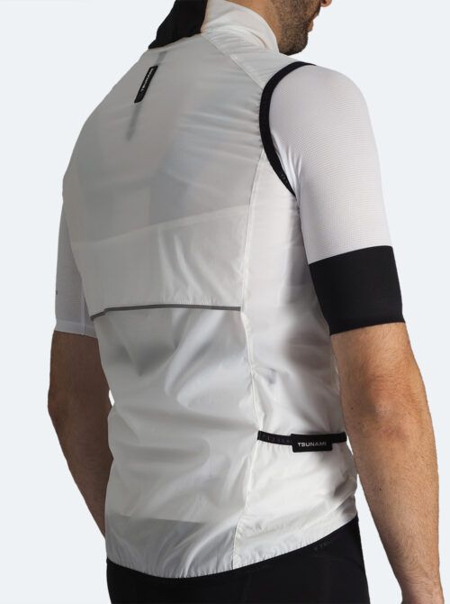 Chaleco ciclismo hombre Angello blanco - Imagen 6