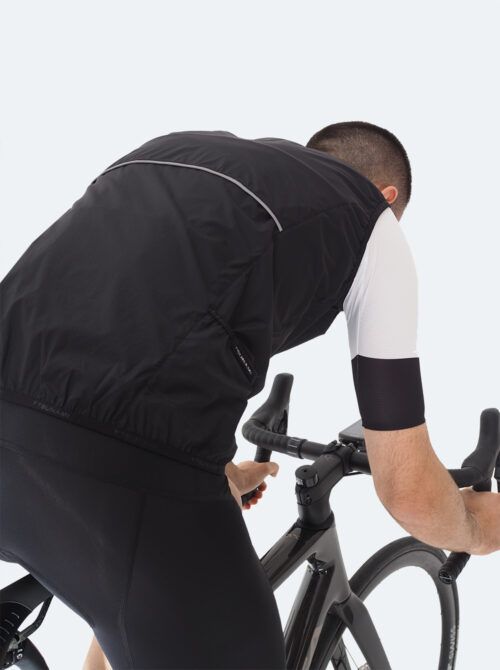 Chaleco ciclismo hombre Angello negro - Imagen 5
