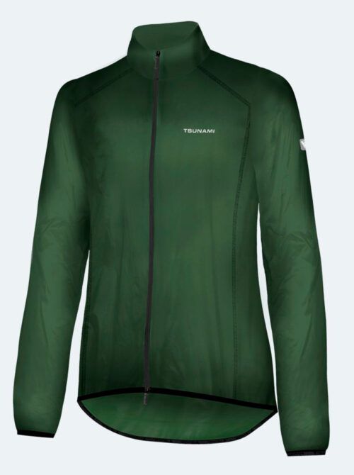 Chaqueta impermeable ciclismo mujer Bonette verde