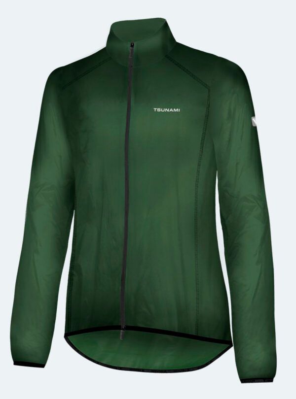 Chaqueta impermeable ciclismo mujer Bonette verde