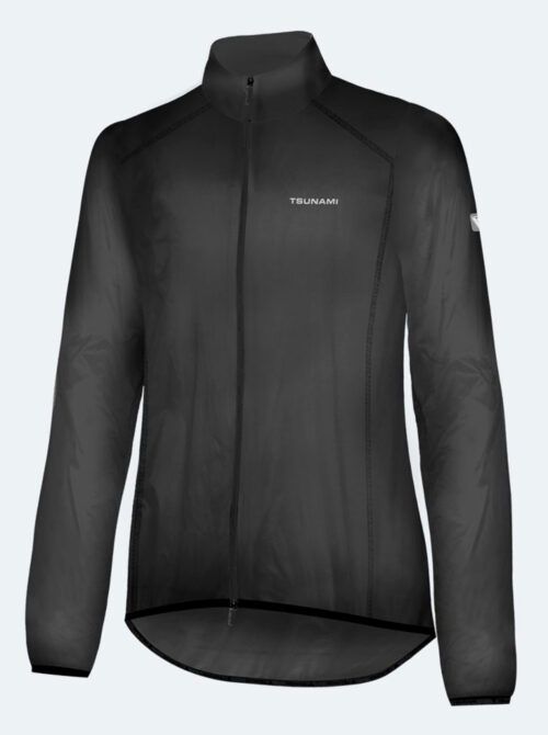 Chaqueta impermeable ciclismo mujer Bonette negro