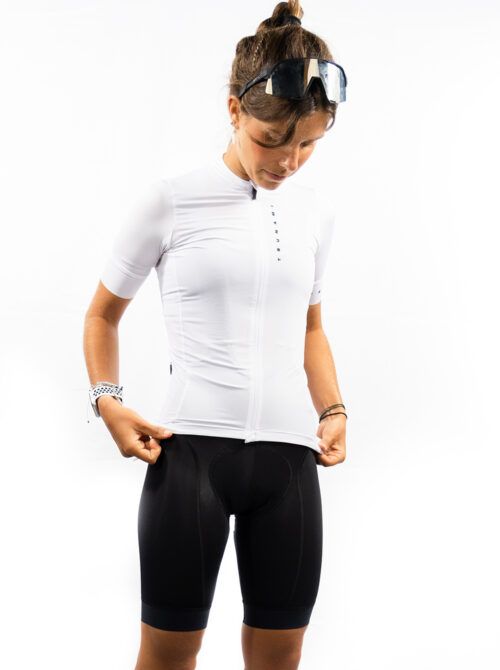 Maillot ciclismo mujer Monte Grappa blanco - Imagen 3