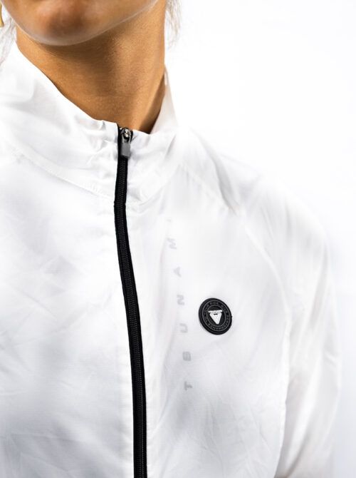 Chaqueta ciclismo mujer Giau blanca - Imagen 5