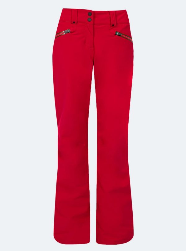 Pantalón esquí mujer Power DX rojo