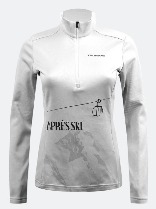 Midlayer térmico mujer Après Ski blanco-negro