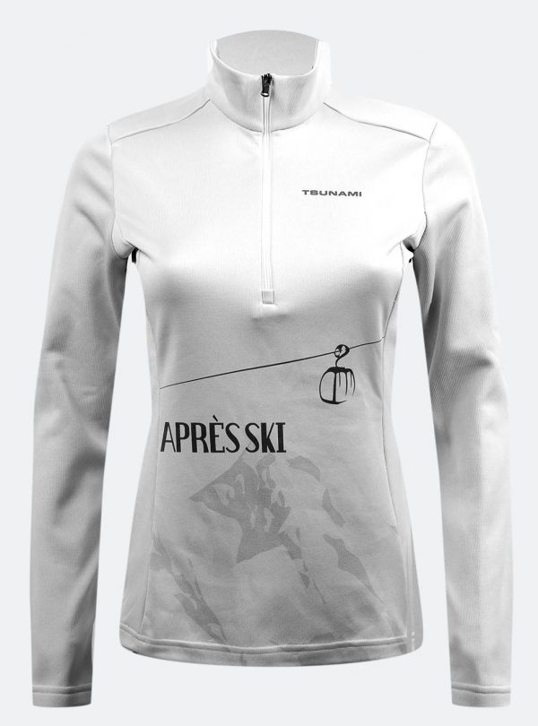 Midlayer térmico mujer Après Ski blanco-negro