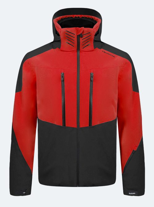 Chaqueta esquí hombre Predator negro-rojo