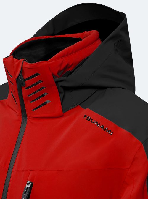 Chaqueta esquí hombre Predator negro-rojo - Imagen 4