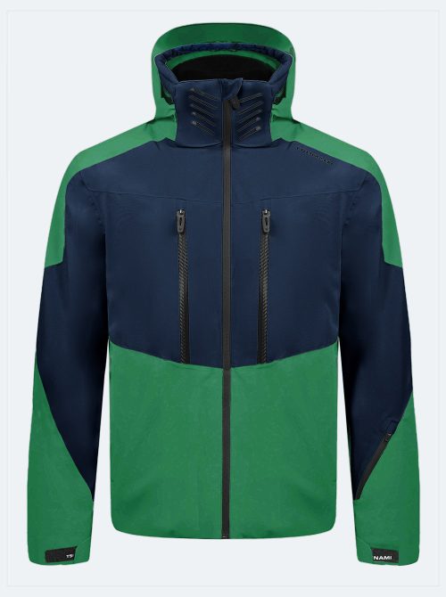 Chaqueta esquí hombre Tsunami verde y marino