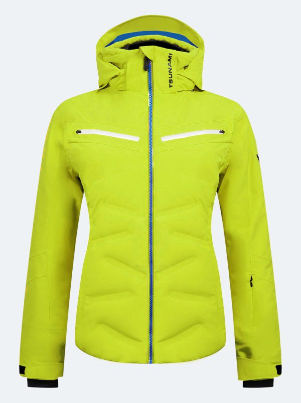 chaqueta esquí mujer Tsunami Vermont verde acido
