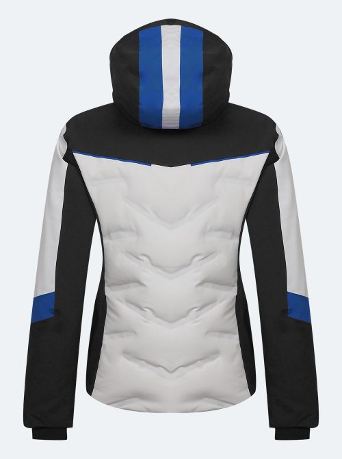 Chaqueta esquí mujer Slalom blanca-negra-azul - Imagen 3