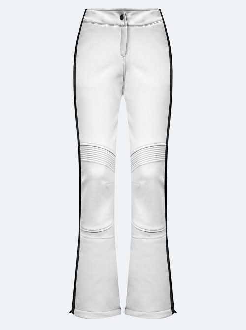 Pantalón esquí lástex mujer blanco-negro