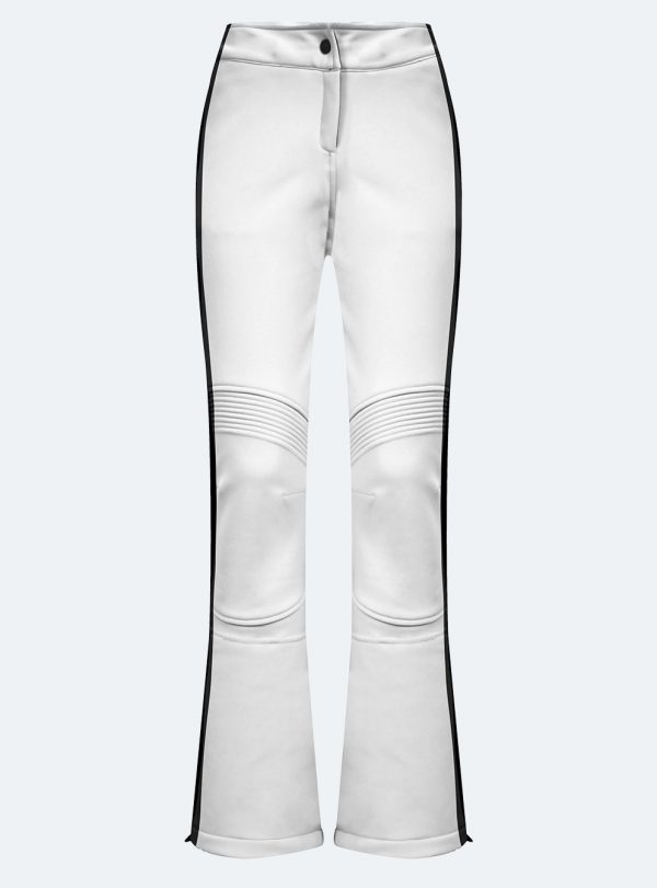Pantalón esquí lástex mujer blanco-negro