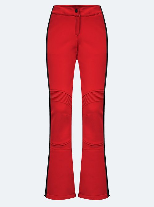 Pantalón esquí lástex mujer rojo-negro