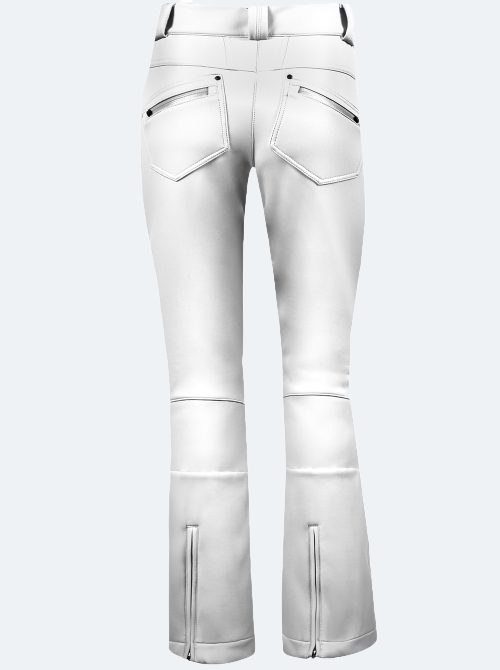 Pantalón esquí lástex mujer Angie blanco - Imagen 3