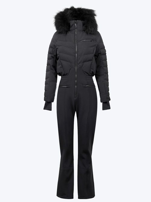 Mono esqui impermeable mujer negro