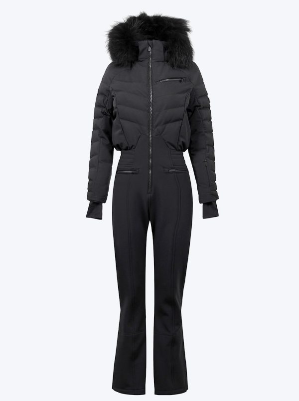 Mono esqui impermeable mujer negro
