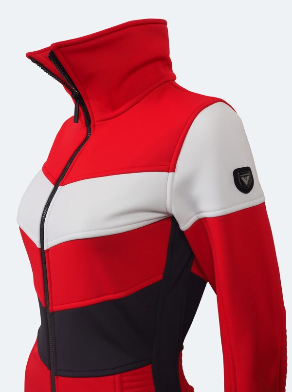 Mono esqui mujer rojo