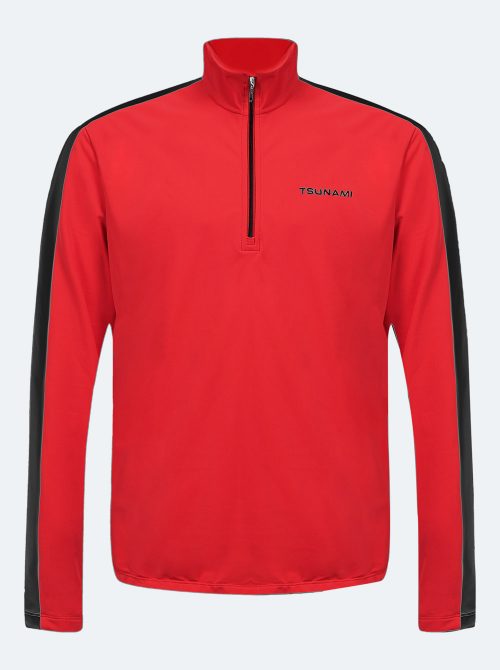 Midlayer hombre Slalom rojo-negro