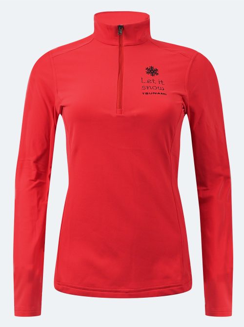 midlayer térmico mujer Tsunami rojo