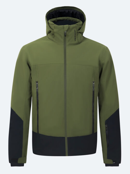 Chaqueta esquí hombre Slalom VI Kaki-Negro