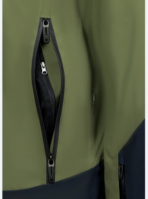Chaqueta esquí hombre Slalom VI Kaki-Negro - Imagen 4