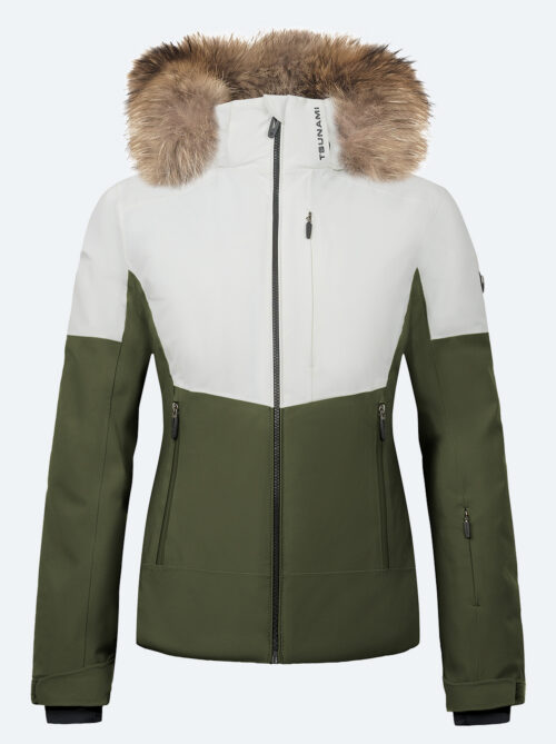 Chaqueta esquí mujer Olympic Blanco-Kaki