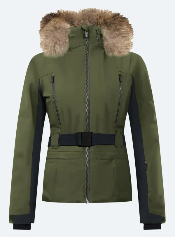 Chaqueta esquí mujer Majestic Kaki