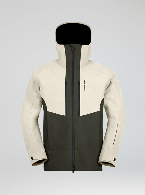 Chaqueta de esquí hombre 3 Layers X-treme Verde-Crudo