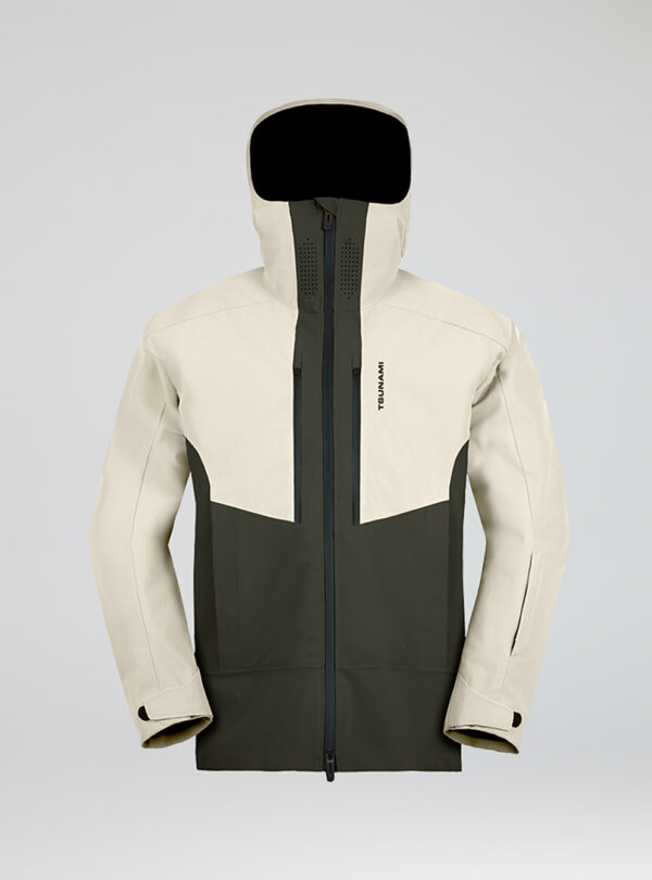 Chaqueta de esquí hombre 3 Layers X-treme Verde-Crudo