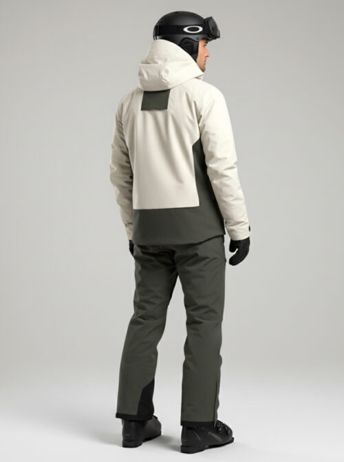 Chaqueta de esquí hombre 3 Layers X-treme Verde-Crudo - Imagen 6
