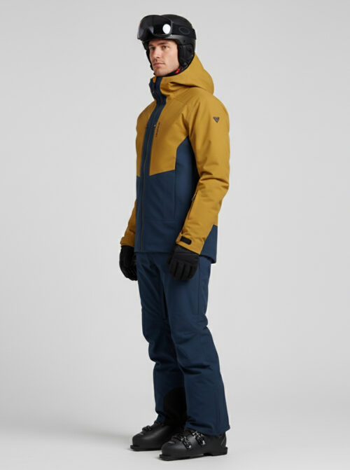Chaqueta de esquí hombre 3 Layers X-treme Mostaza-Marino - Imagen 4
