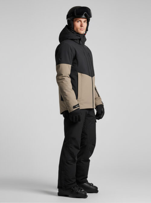 Chaqueta de esquí hombre Speed Negro-Beige - Imagen 4