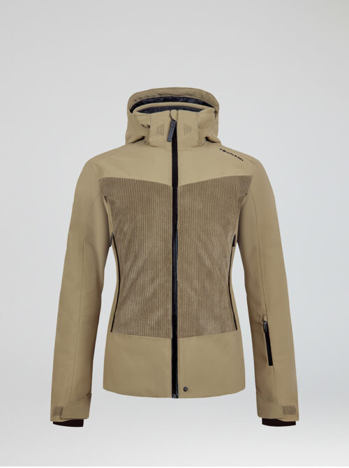 Chaqueta esquí mujer con pana Explorer Beige