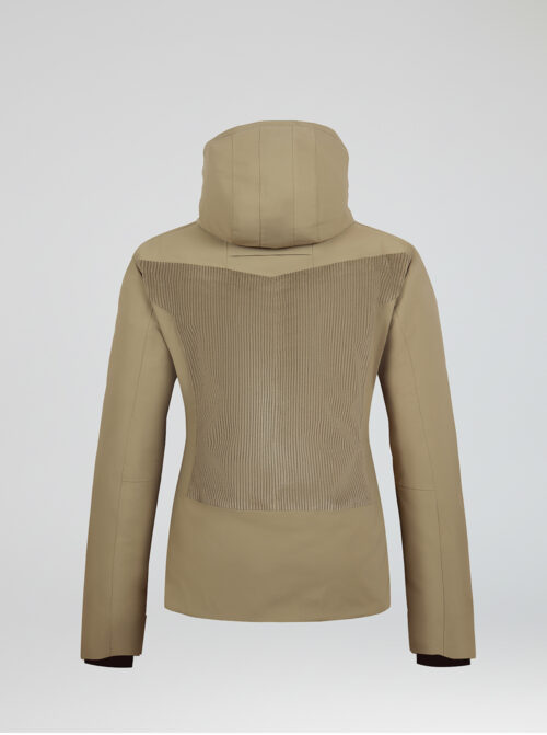 Chaqueta esquí mujer con pana Explorer Beige - Imagen 3
