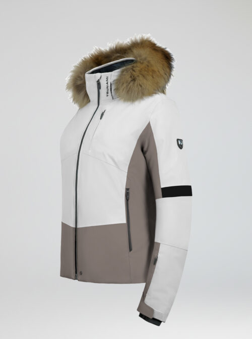 Chaqueta esquí mujer Olympic Beige-Blanco - Imagen 3