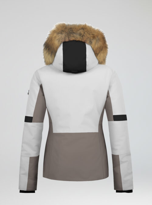 Chaqueta esquí mujer Olympic Beige-Blanco - Imagen 5