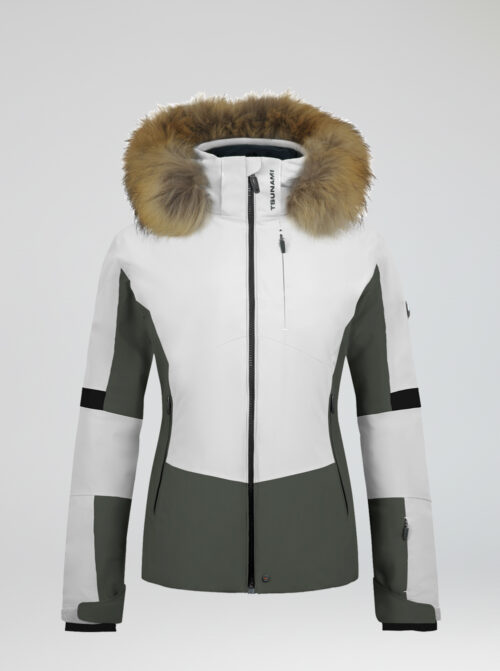 Chaqueta esquí mujer Olympic Kaki-Negro