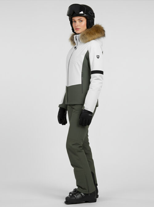 Chaqueta esquí mujer Olympic Kaki-Negro - Imagen 4