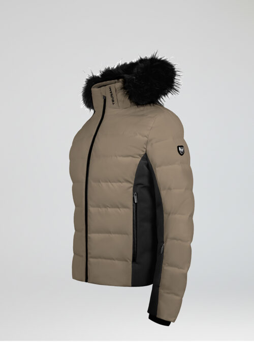 Chaqueta esquí mujer Helium Beige-Negro - Imagen 3