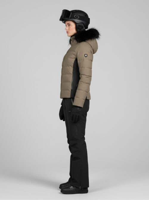 Chaqueta esquí mujer Helium Beige-Negro - Imagen 4